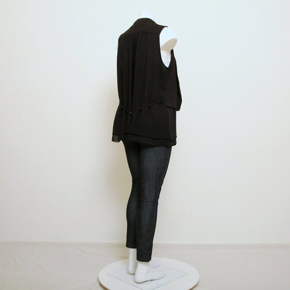 Shesmiss Chiffon Waterfall Layered Vest - Picture 3 of 15